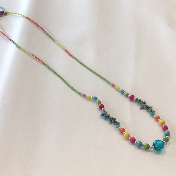 Colorful 2 tiered and 3 tired necklaces - Picture 9 of 10